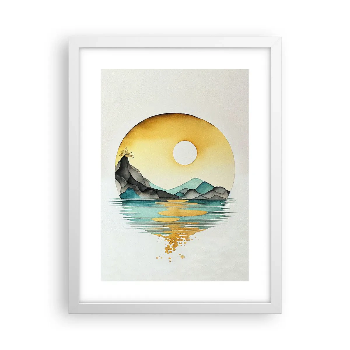 Poster in cornice bianca - Nel cerchio della bellezza - 30x40 cm