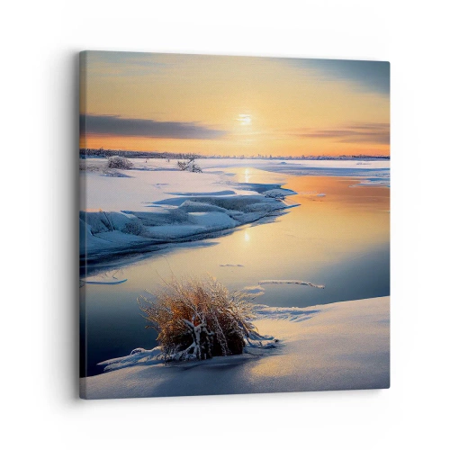 Quadro su tela - Stampe su Tela - Tramonto invernale - 30x30 cm