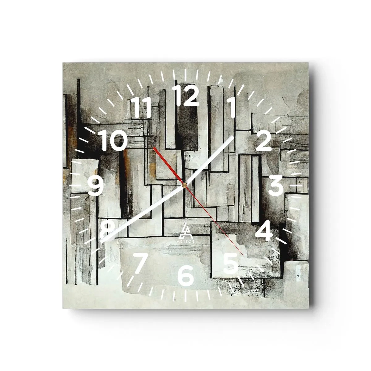 Orologio da parete - Orologio in Vetro - La forza della semplicità - 40x40 cm