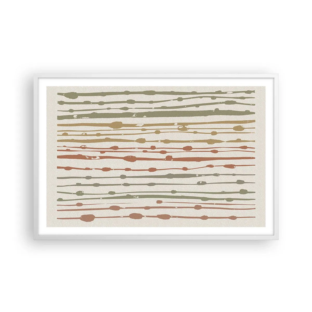 Poster in cornice bianca - La notazione musicale dei colori - 91x61 cm