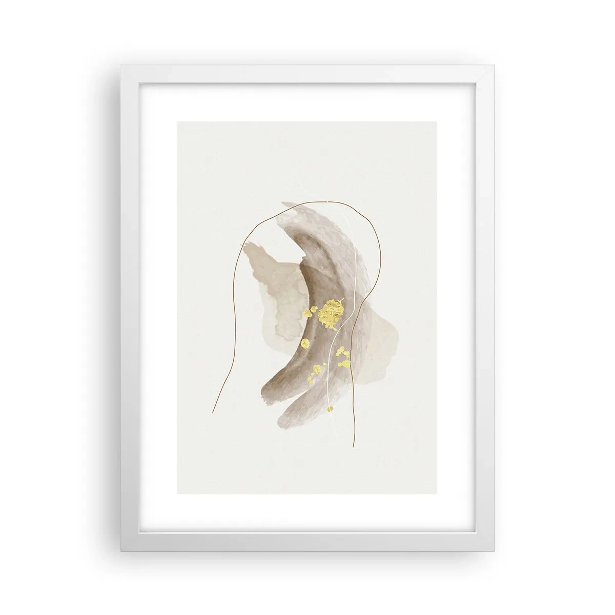 Poster in cornice bianca - Incontro nello spazio - 30x40 cm