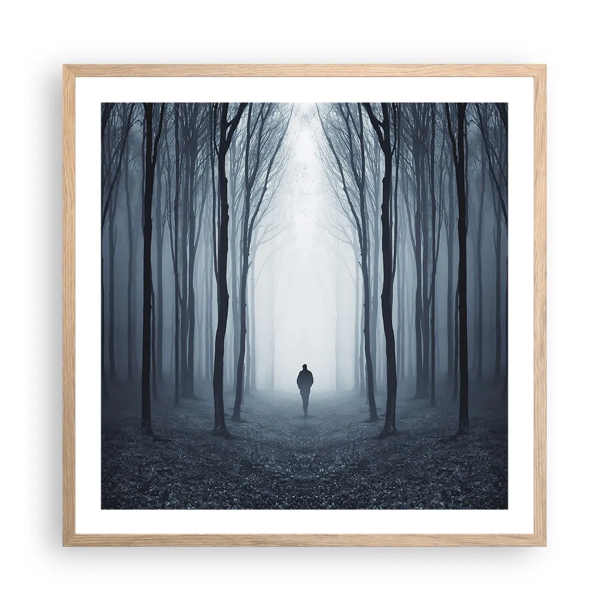 Poster in cornice rovere chiaro - E tutto è semplice e chiaro - 60x60 cm