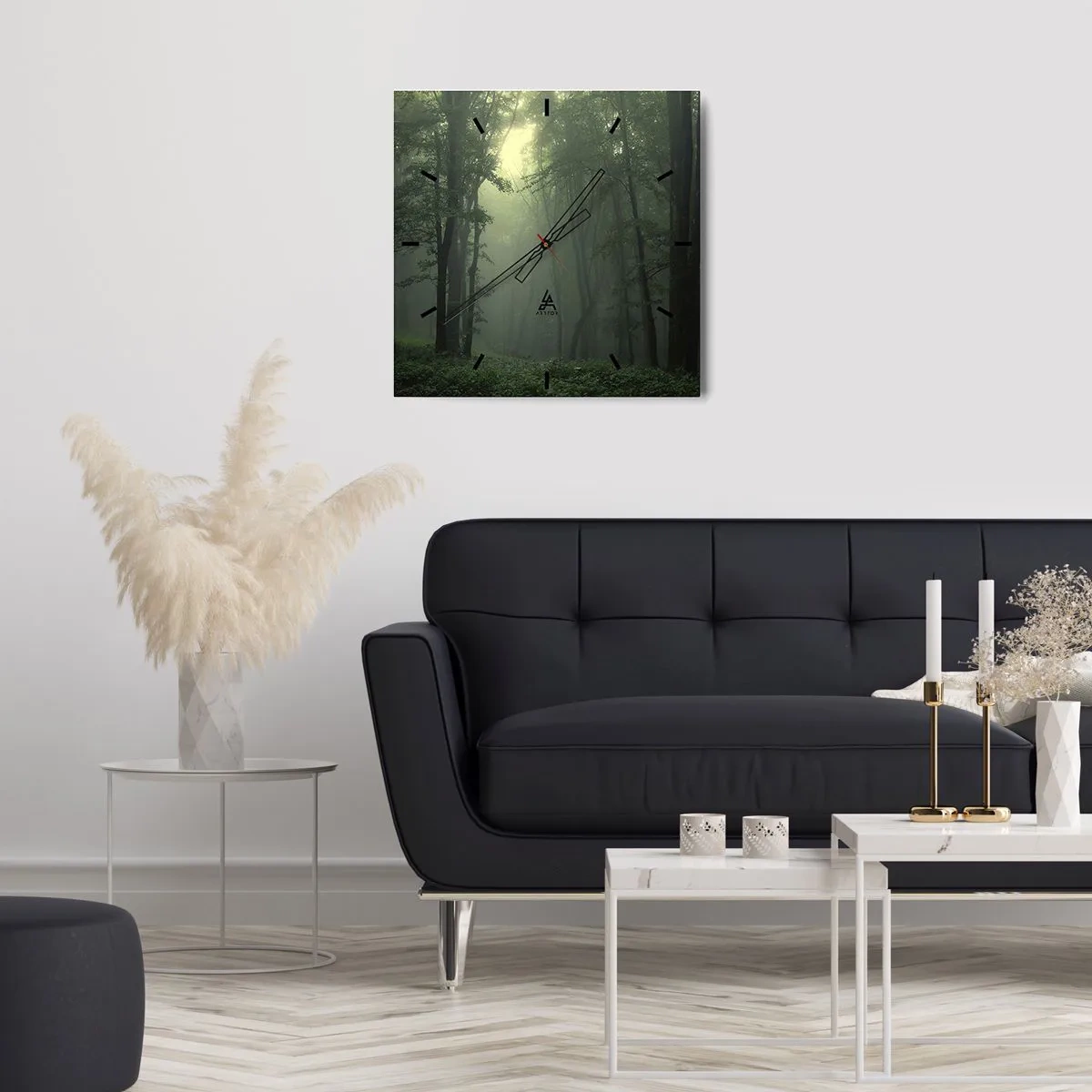 Orologio da parete - Orologio in Vetro - Prima che si svegli - 40x40 cm