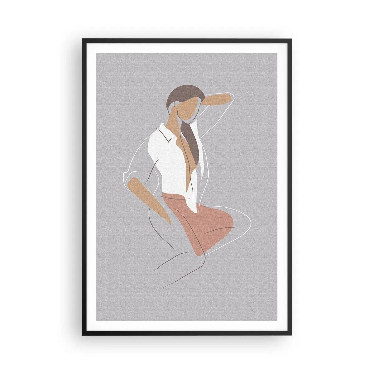 Poster in cornice nera - Profilo di bellezza - 70x100 cm