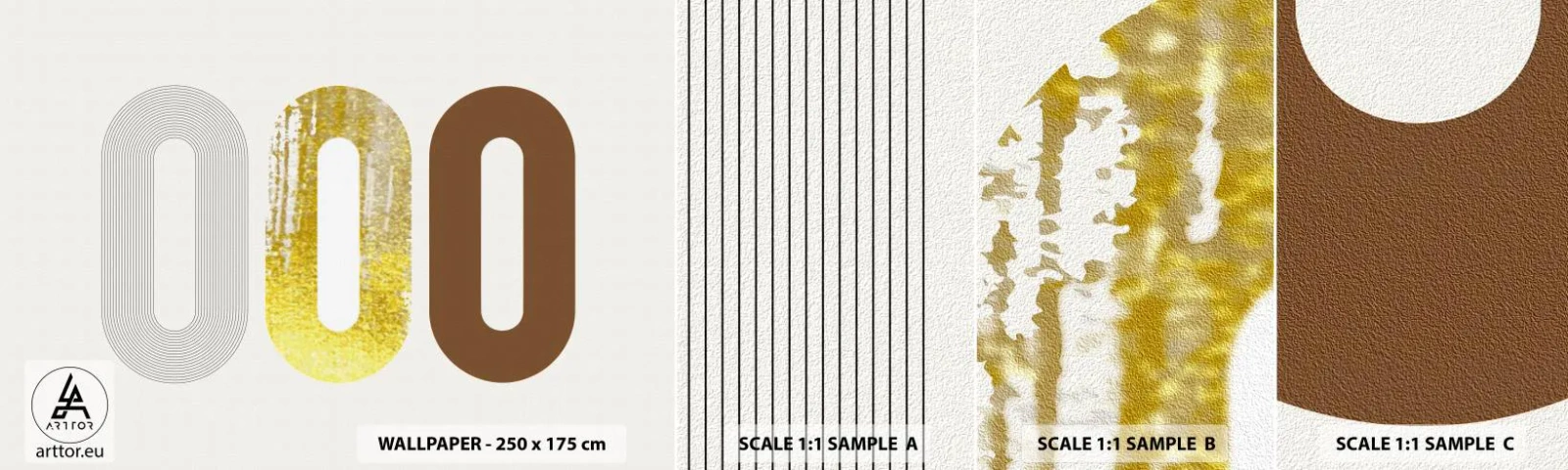 Campione di Fotomurale Adesivo Deluxe Sticker - Ohh! - Astrazione, Pezzo, Modello moderno - 100x30 cm