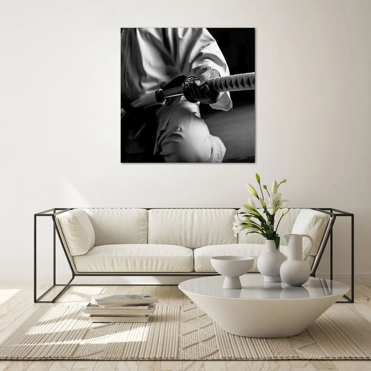 Quadro su vetro - L'anima del guerriero - 70x70 cm