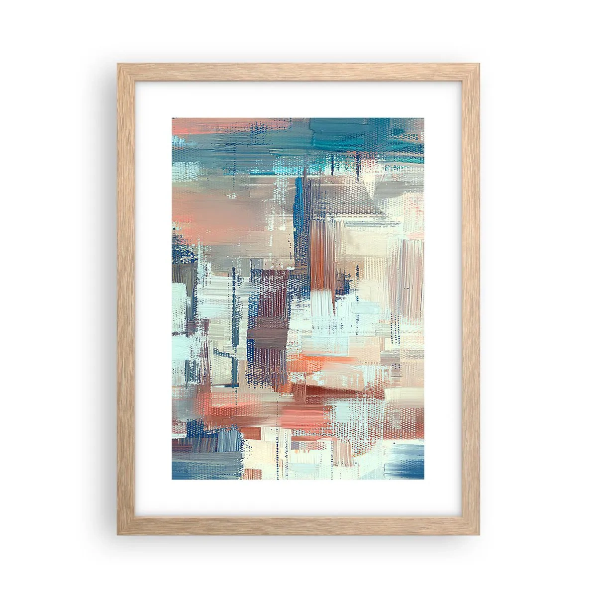 Poster in cornice rovere chiaro - Arrivando alla luce - 30x40 cm