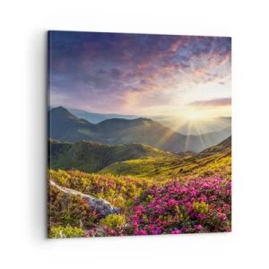Quadro su tela - Stampe su Tela - La freschezza di un mattino sui monti - 60x60 cm