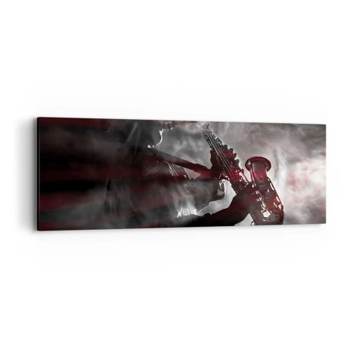 Quadro su tela - Stampe su Tela - Nei fumi del jazz - 90x30 cm