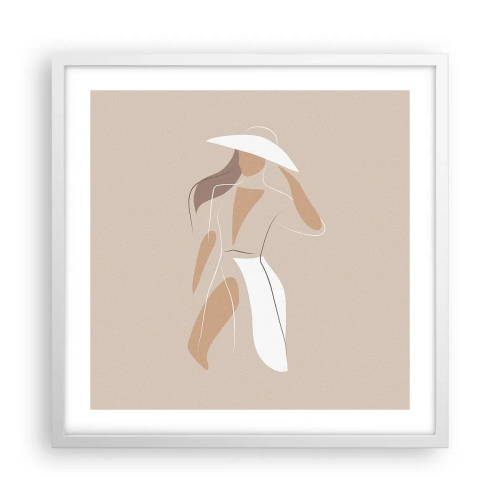 Poster in cornice bianca - La moda è un gioco - 50x50 cm