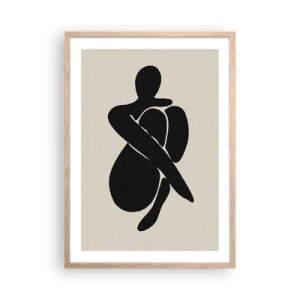 Poster in cornice rovere chiaro - Nelle proprie braccia - 50x70 cm
