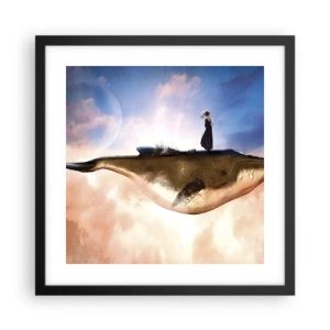 Poster in cornice nera - Viaggio surreale - 40x40 cm