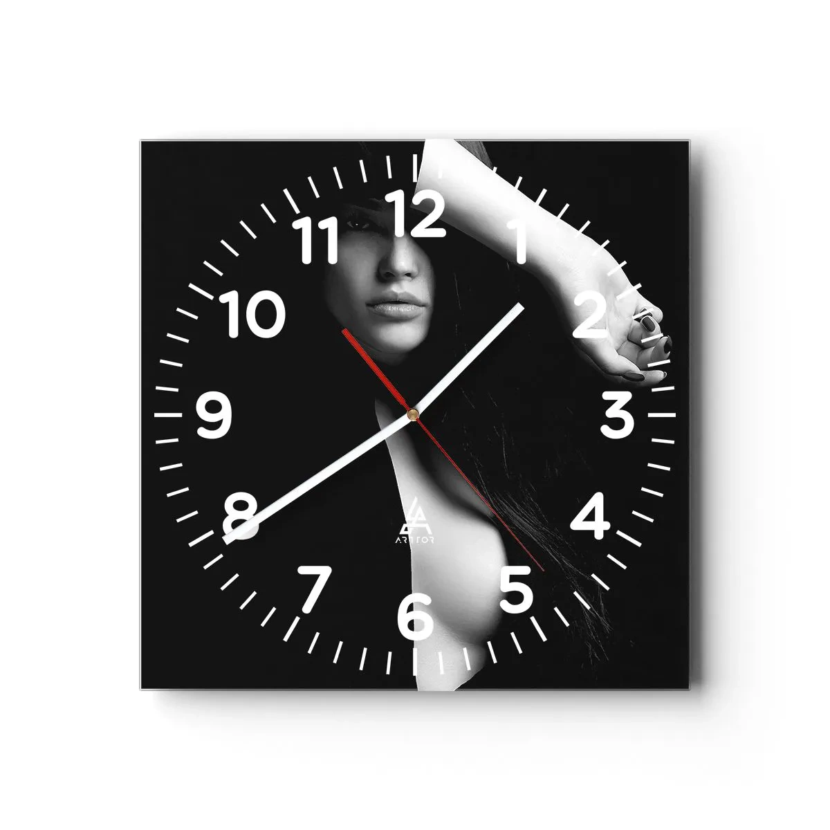 Orologio da parete - Orologio in Vetro - Scuola di seduzione - 40x40 cm
