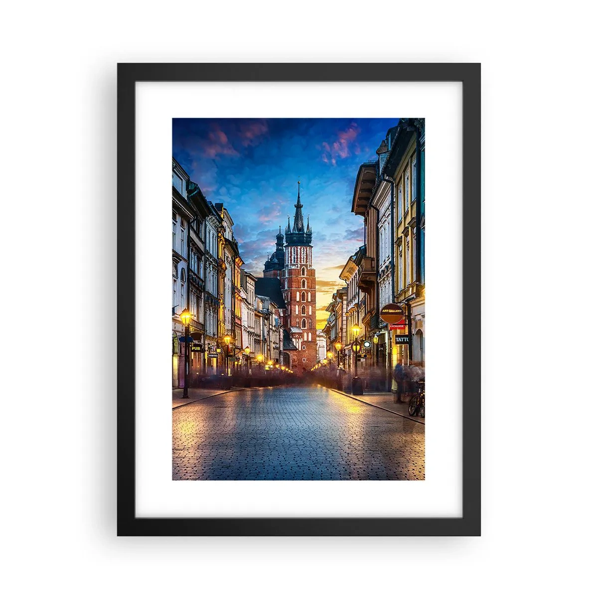 Poster in cornice nera - La magia di Cracovia - 30x40 cm