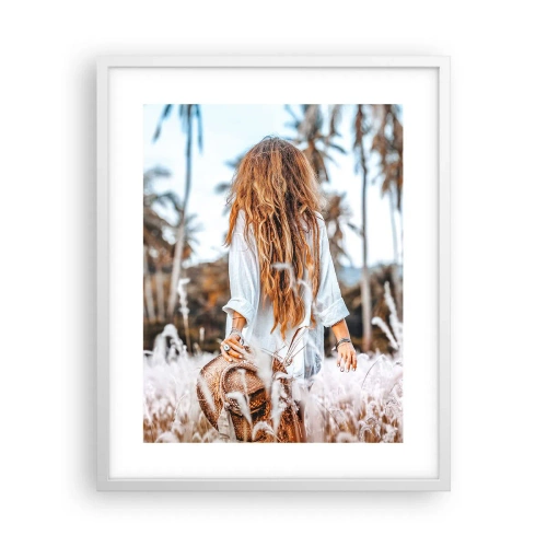 Poster in cornice bianca - Nata dalla lanugine dell'erba - 40x50 cm