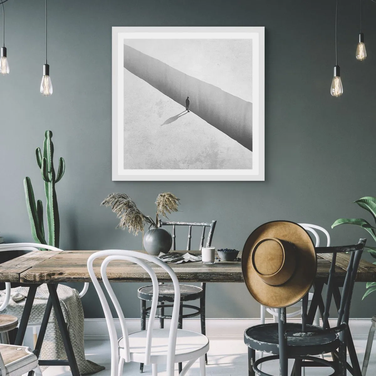 Poster in cornice bianca - Un obiettivo chiaro - 50x50 cm