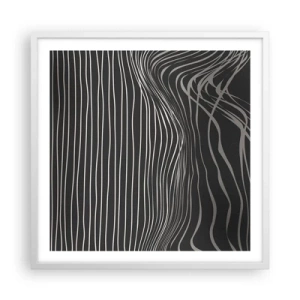 Poster in cornice bianca - Ritmo e accento - 60x60 cm