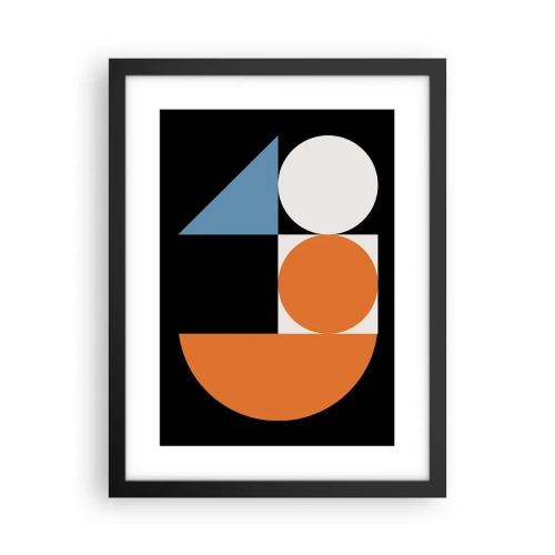Poster in cornice nera - Composizione di figure - 30x40 cm