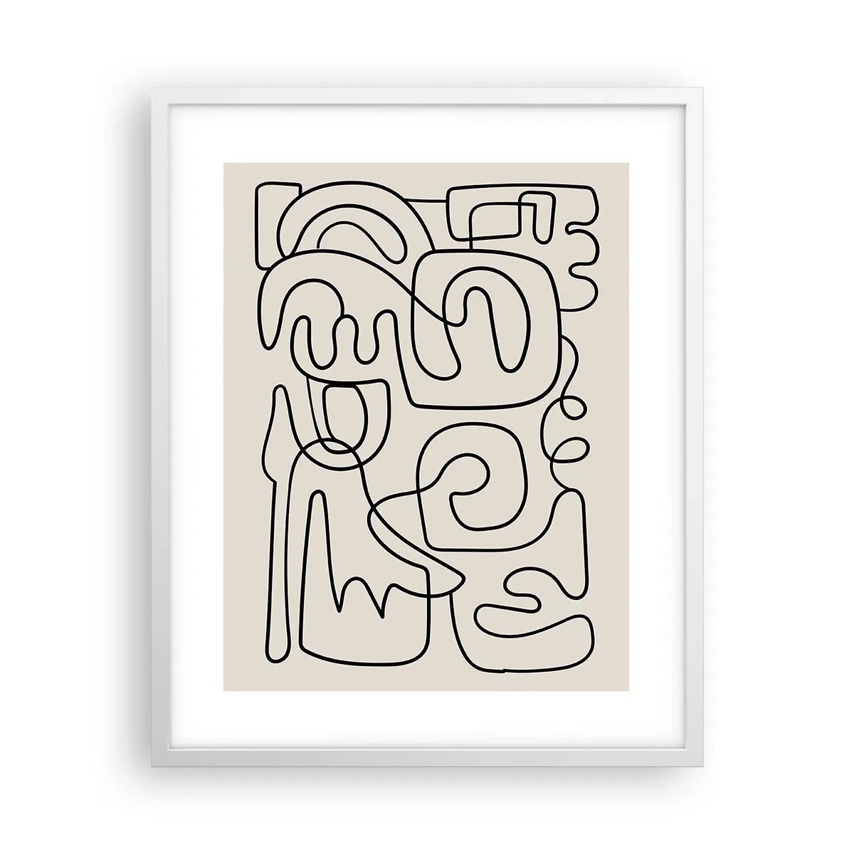 Poster in cornice bianca - Segui il percorso - 40x50 cm