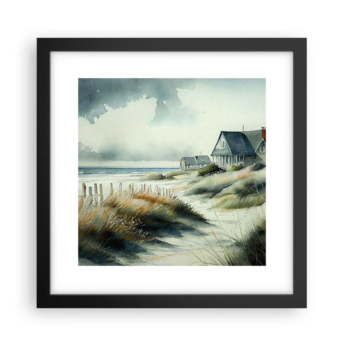 Poster in cornice nera - Lontano dal caos - 30x30 cm