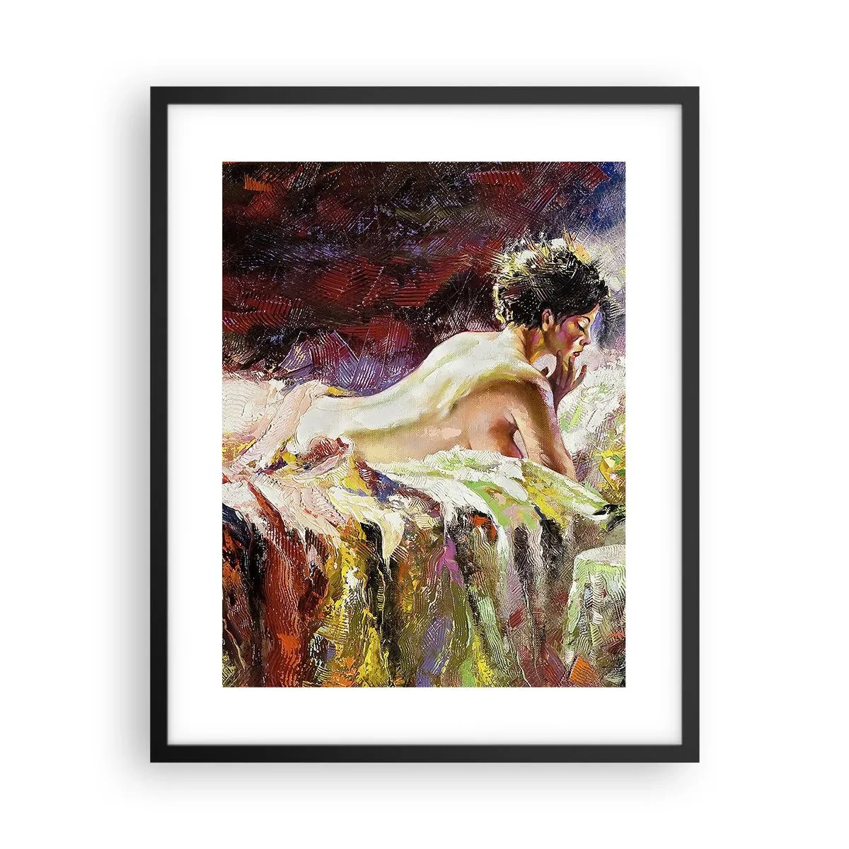 Poster in cornice nera - Venere pensierosa - 40x50 cm