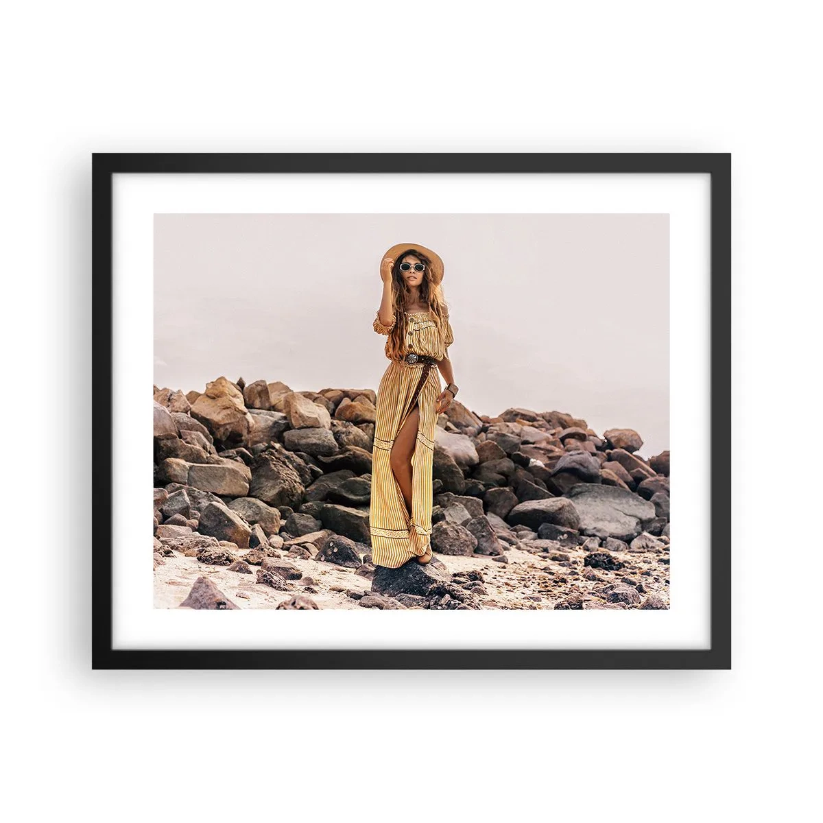 Poster in cornice nera - La magia delle pietre - 50x40 cm