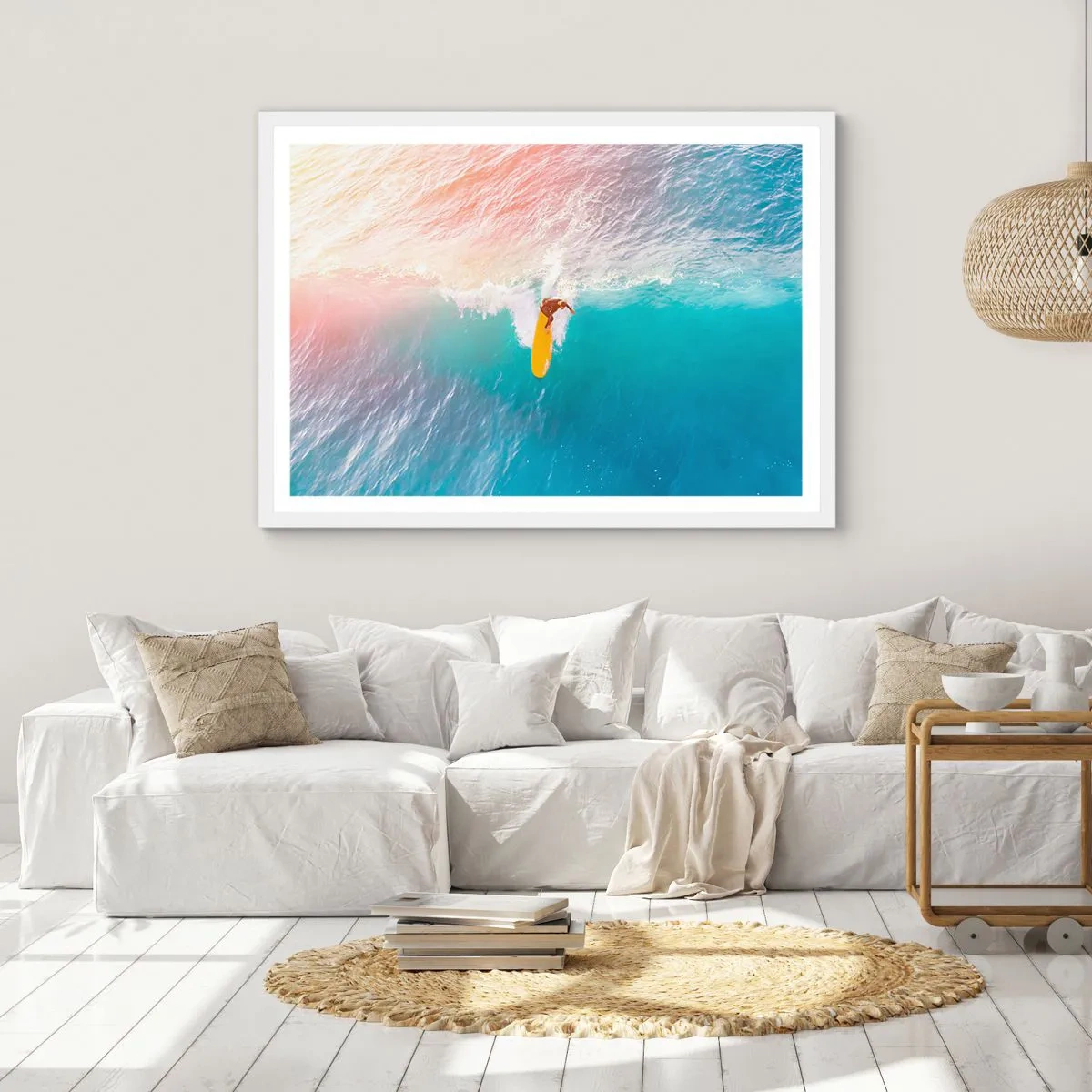 Poster in cornice bianca - Il cavaliere dell'oceano - 50x40 cm