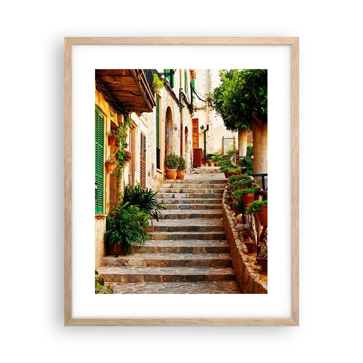 Poster in cornice rovere chiaro - Il fascino delle vacanze spagnole - 40x50 cm