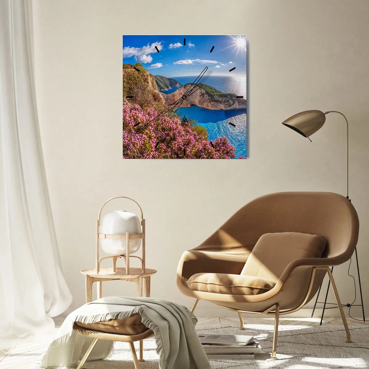 Orologio da parete - Orologio in Vetro - Le mie grosse vacanze greche - 40x40 cm