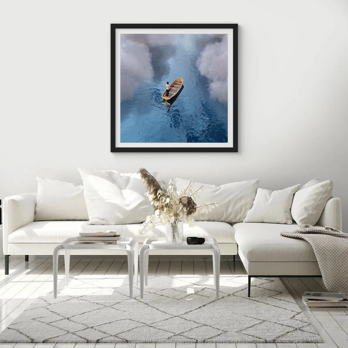 Poster in cornice nera - Vita - viaggio - incertezza - 30x30 cm