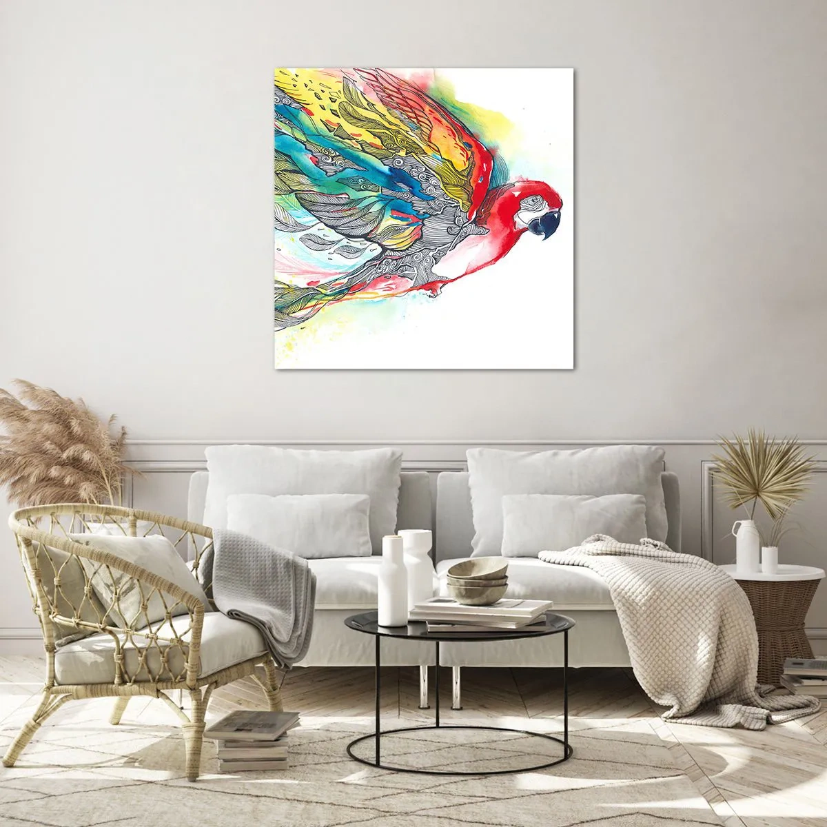 Quadro su vetro - Vivi a colori - 50x50 cm