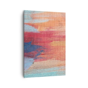 Quadro su tela - Stampe su Tela - Pennellate astratte colorate - 70x100cm - Colando con l'arcobaleno - Decorazione murale moderna per soggiorno e camera da letto ARTTOR