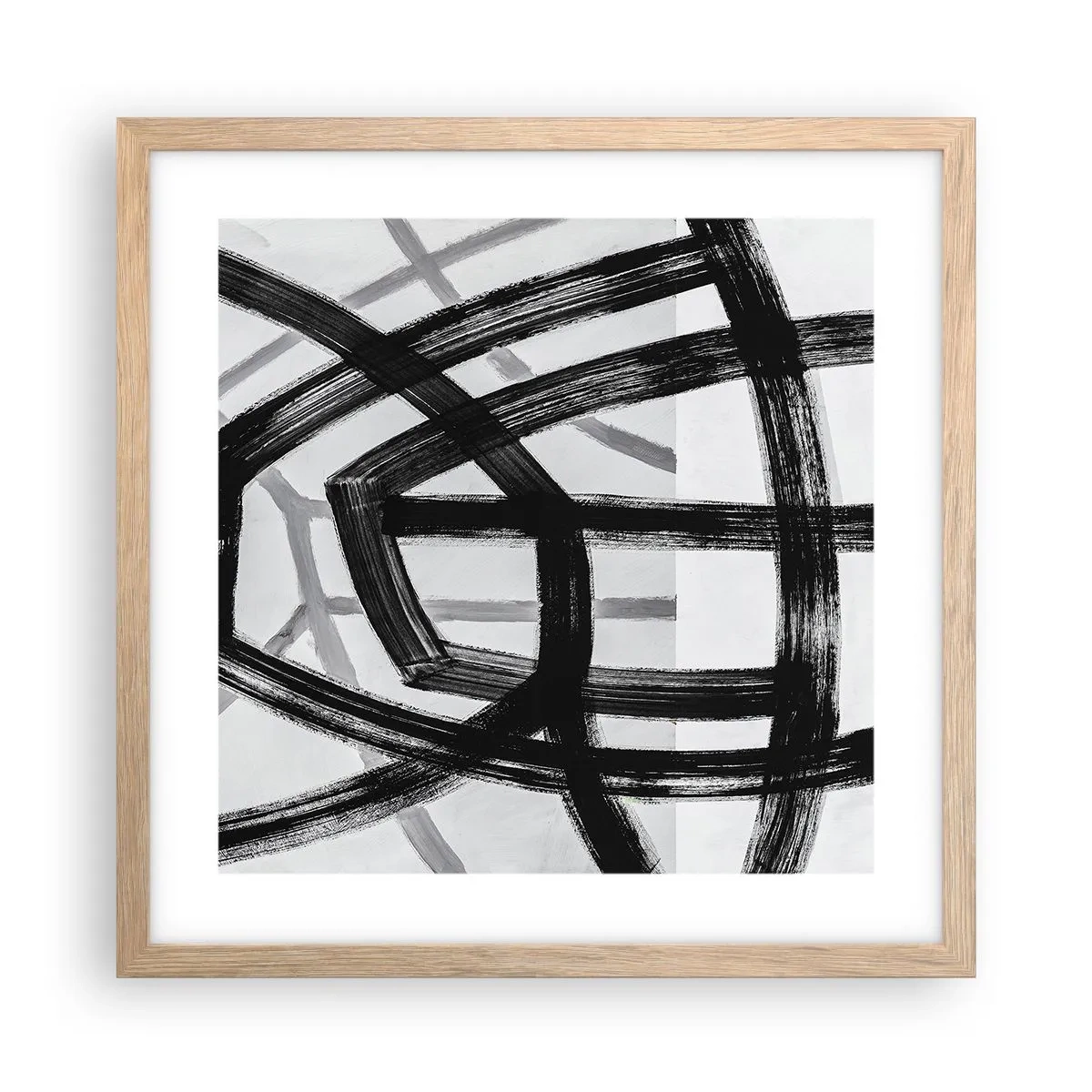 Poster in cornice rovere chiaro - Costruendo la profondità - 40x40 cm