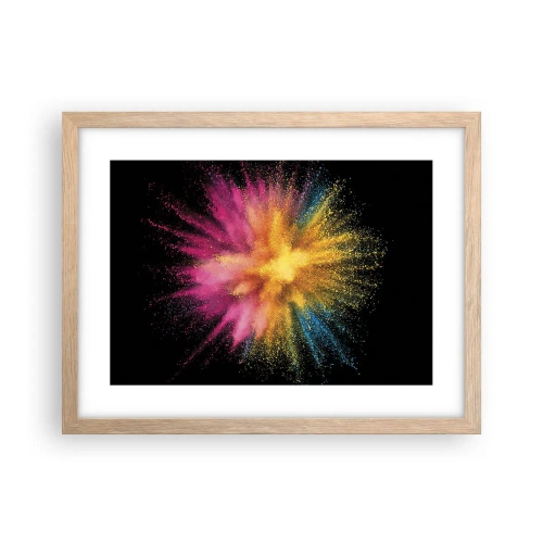 Poster in cornice rovere chiaro - La nascita dei colori - 40x30 cm
