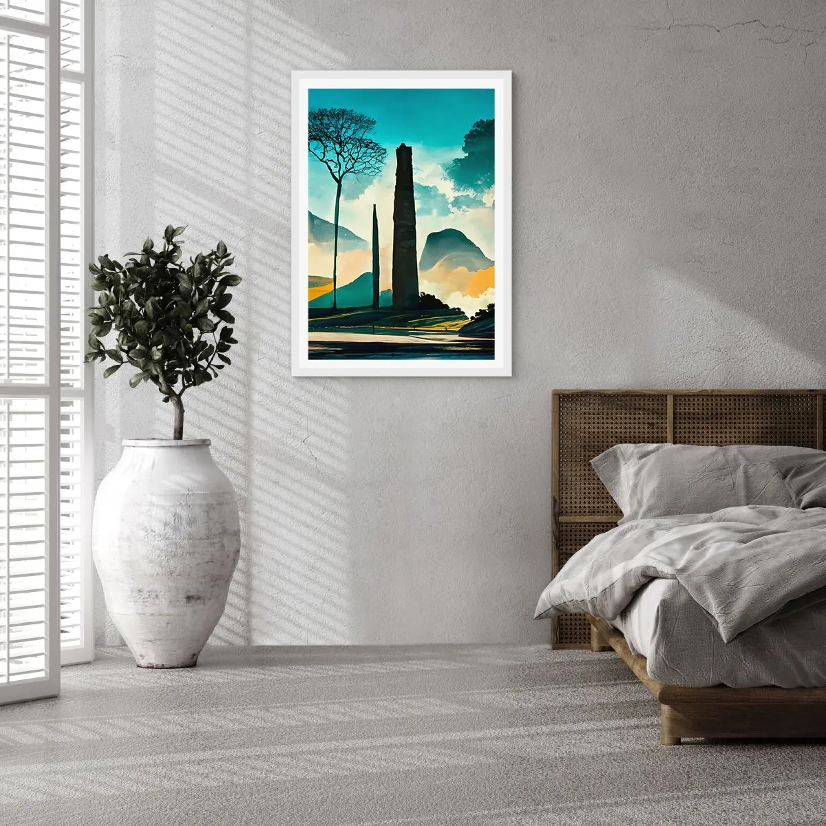 Poster in cornice bianca - Sempre più in alto - 61x91 cm