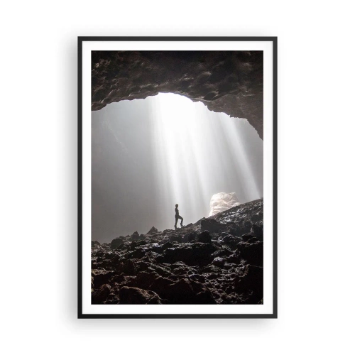 Poster in cornice nera - Grotta luminosa - 70x100 cm