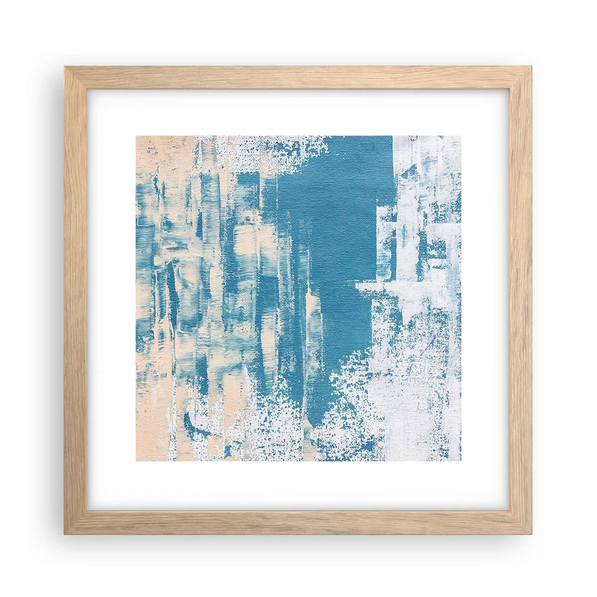 Poster in cornice rovere chiaro - Attraverso il ghiaccio - 30x30 cm