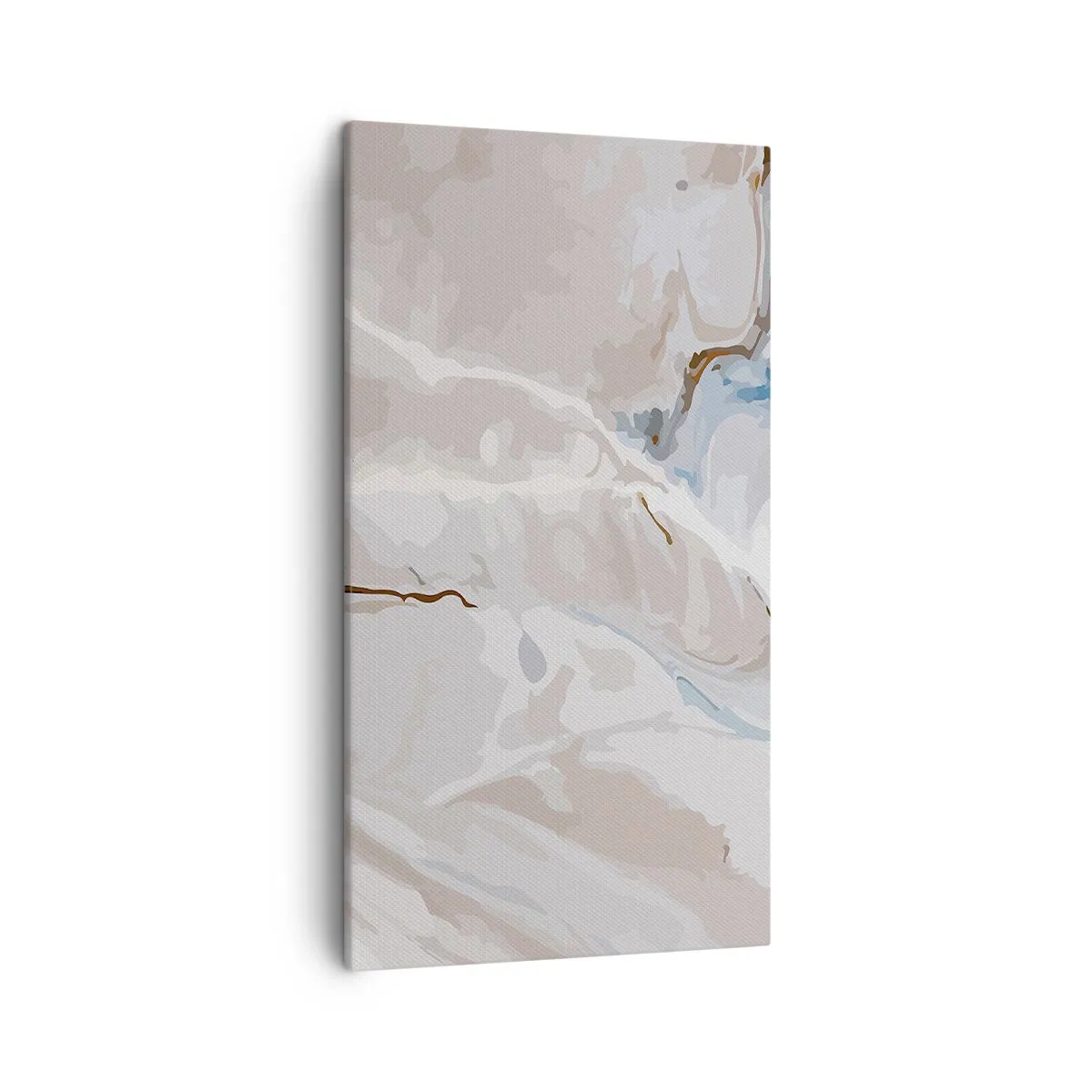 Quadro su tela - Stampe su Tela - Meandri blu sotto il bianco - 45x80 cm