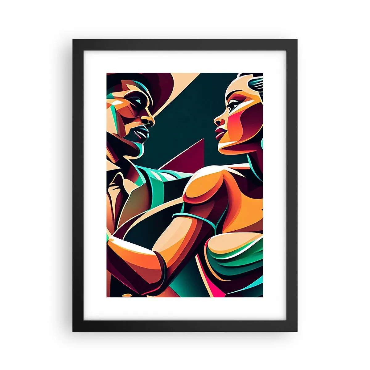 Poster in cornice nera - Al ritmo del cuore - 30x40 cm