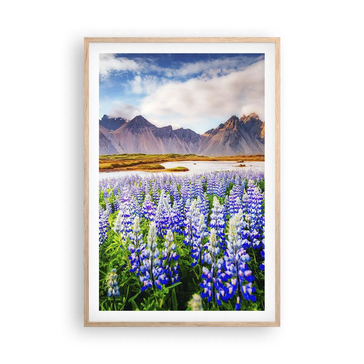 Poster in cornice rovere chiaro - Forza e asprezza accanto alla mitezza - 61x91 cm