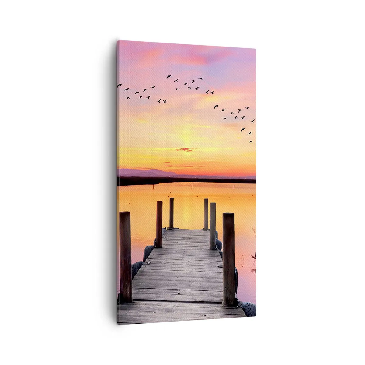 Quadro su tela - Stampe su Tela - Alba viola e silenziosa - 55x100 cm