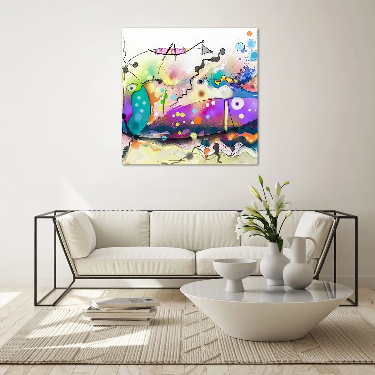 Quadro su vetro - Senza parole! - 50x50 cm