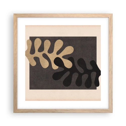 Poster in cornice rovere chiaro - Assenza e completamento - 40x40 cm