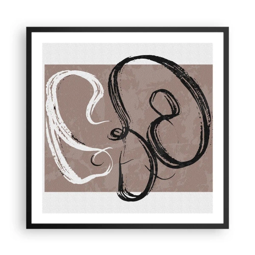 Poster in cornice nera - Composizione: alla ricerca della pienezza - 60x60 cm