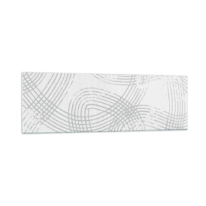 Quadro su vetro - Un motivo sottile con linee intrecciate in tonalità chiare - 160x50cm - Non vi è una via diritta - Decorazione murale moderna per soggiorno e camera da letto ARTTOR