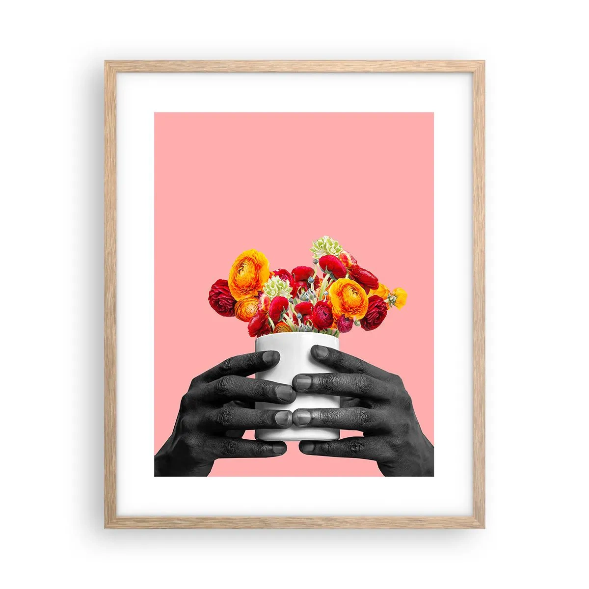 Poster in cornice rovere chiaro - Apoteosi di vita - 40x50 cm