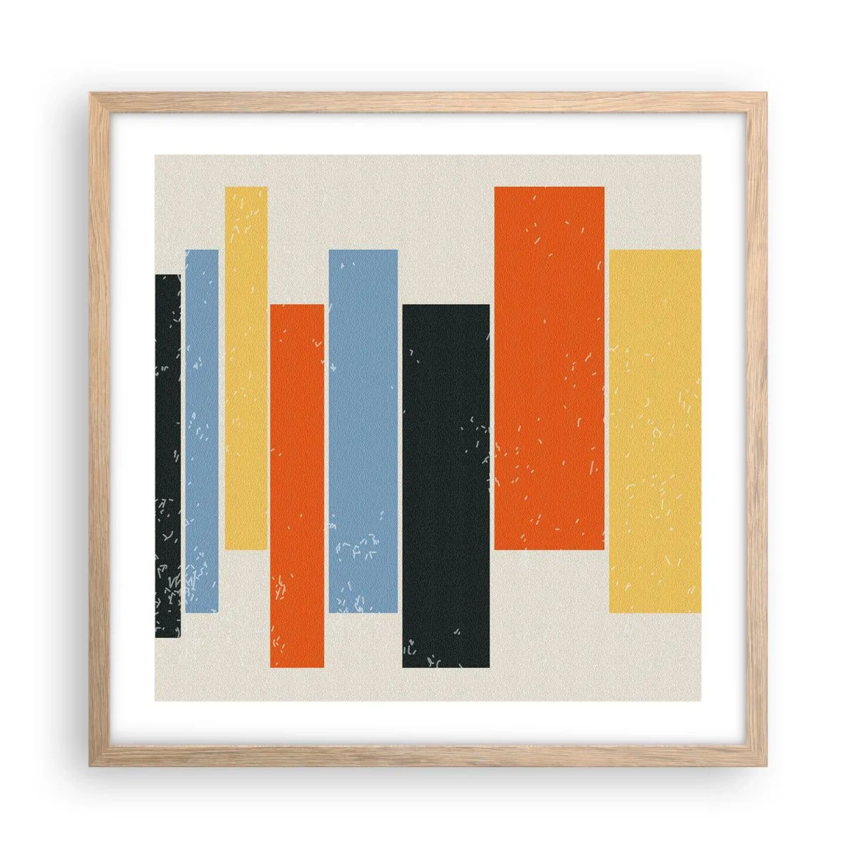 Poster in cornice rovere chiaro - Notazione musicale - 50x50 cm
