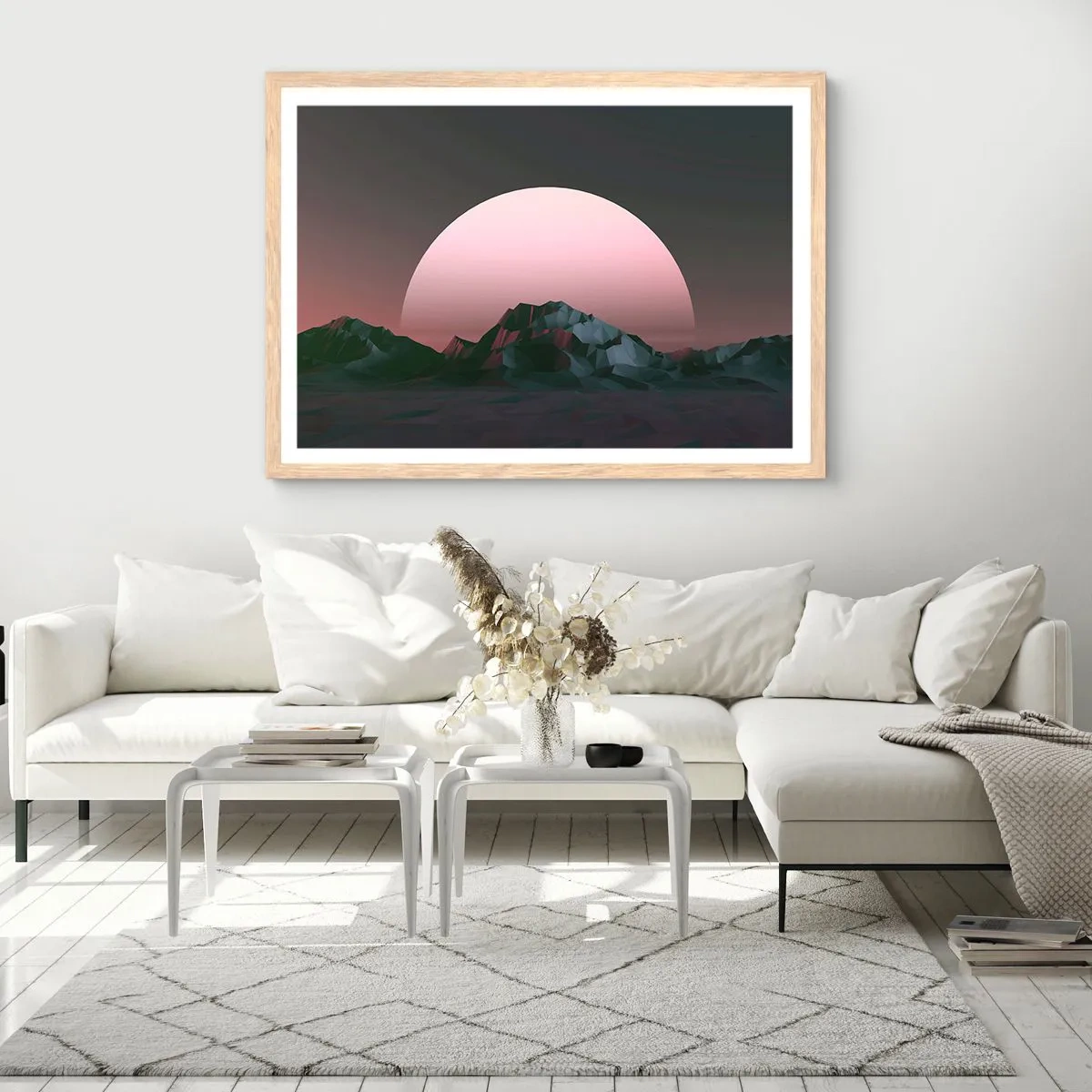 Poster in cornice rovere chiaro - Nella galassia accanto - 91x61 cm