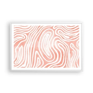 Poster in cornice bianca - Nel labirinto di corallo - 91x61 cm