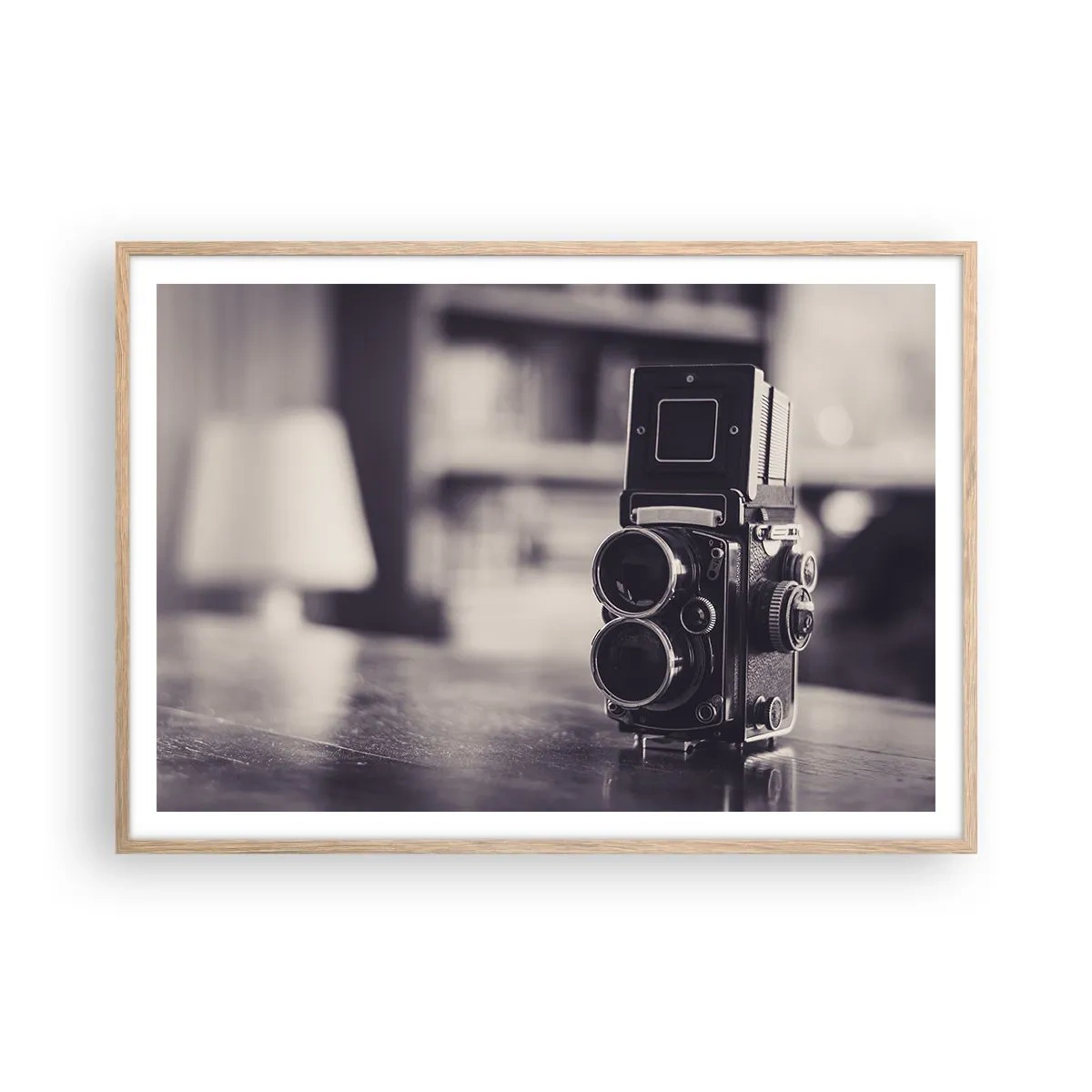 Poster in cornice rovere chiaro - La magia delle vecchie fotografie - 100x70 cm
